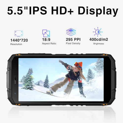 DOOGEE S41 Plus Rugged Smartphone 2024,128GB/TF 1TB,Android 13 Smartphone,IP68 Waterproof Phone,6300mAh Battery,Octa Core,AI Main Camera Rugged Phone,5.5" IPS HD+ Display,Face Unlock,OTG/NFC