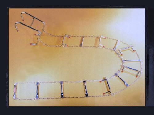 Saf-Escape 3 Story Steel Chain Fire Escape Ladder, Model #1025