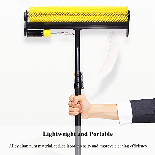 WTTTTW Electric Solar Panel Cleaning Brush Tool, Automatic Photovoltaic Panel Cleaning Water Brush, Window Cleaner Kit Roof Water Brush with Rechargeable Lithium Battery