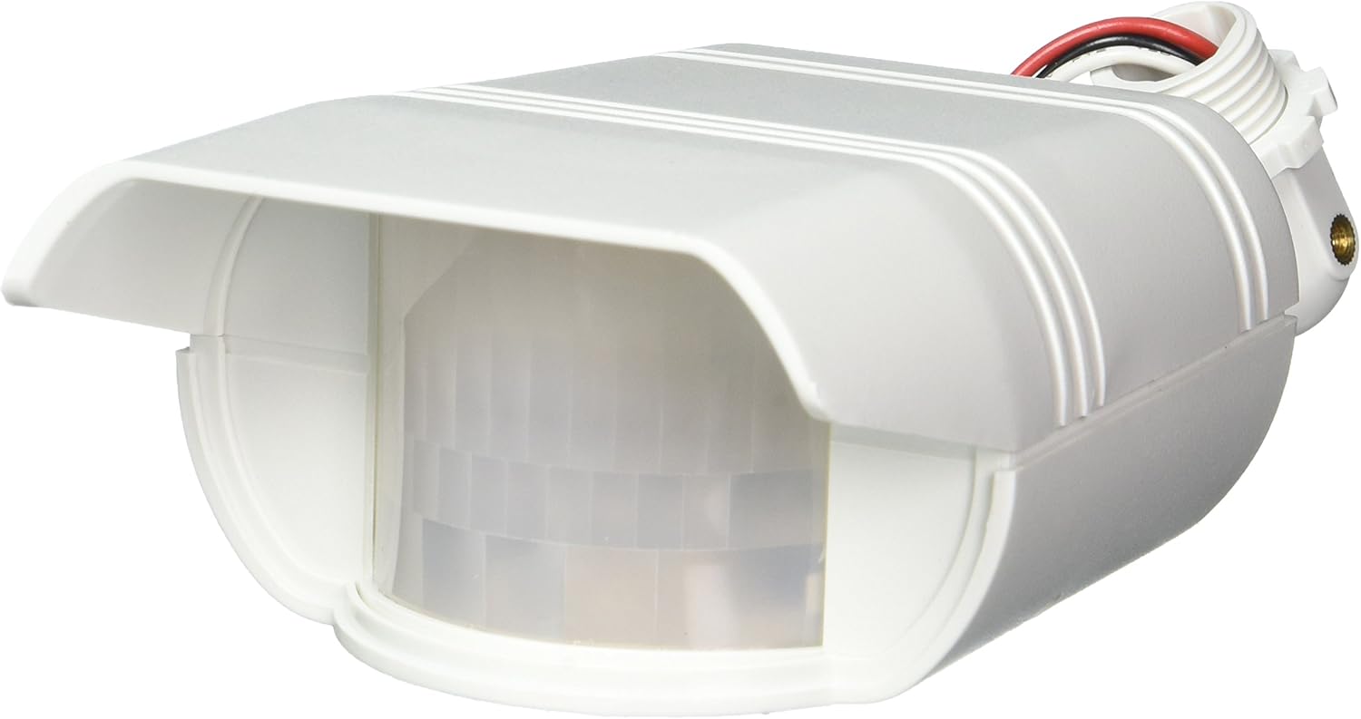 RAB Lighting GT500W Gotcha Outdoor Sensor with 110 Degrees View Detection, Polycarbonate, 500W Power, 120V, White