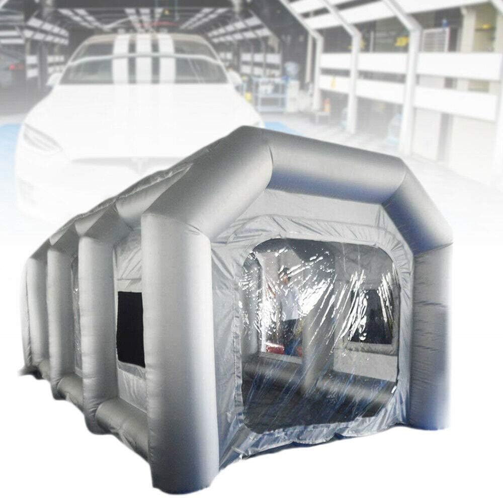 DENSET 20x10x8 ft. Paint Booth Portable Spray Paint Car Tent with 2 Filter System Inflatable