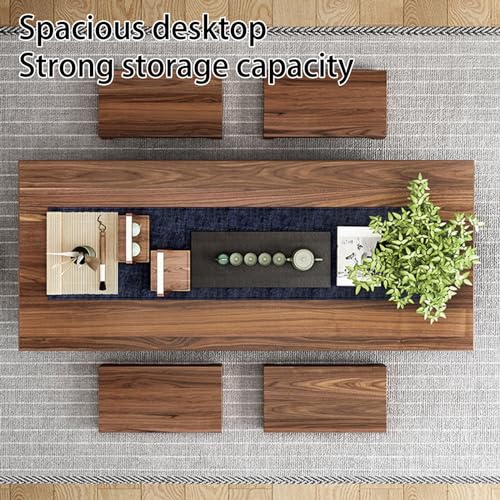 HRTLSS Japanese Floor Table, Rectangular Japanese Style Tatami Table, Vintage Tea Table Low Table, for Living Room, Reception Rooms, Tatami