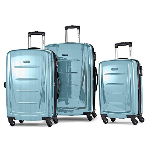 Samsonite Winfield 2 Hardside Expandable Luggage with Spinner Wheels, Brushed Anthracite, Checked-Large 28-Inch