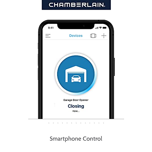 Chamberlain C2212T Smart Wi-Fi Garage Door Opener, 1/2-HP Chain Drive Motor - Quantity 1