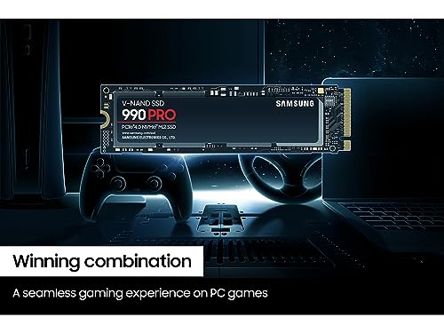 Samsung 990 PRO SSD NVMe M.2 PCIe Gen4, M.2 2280 Internal Solid State Hard Drive, Seq. Read Speeds Up to 7,450 MB/s for High End Computing, Gaming, and Heavy Duty Workstations, MZ-V9P2T0B/AM