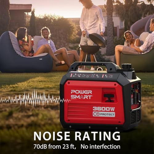 PowerSmart 2500-Watt Portable Inverter Generator with Super Quiet for Camping