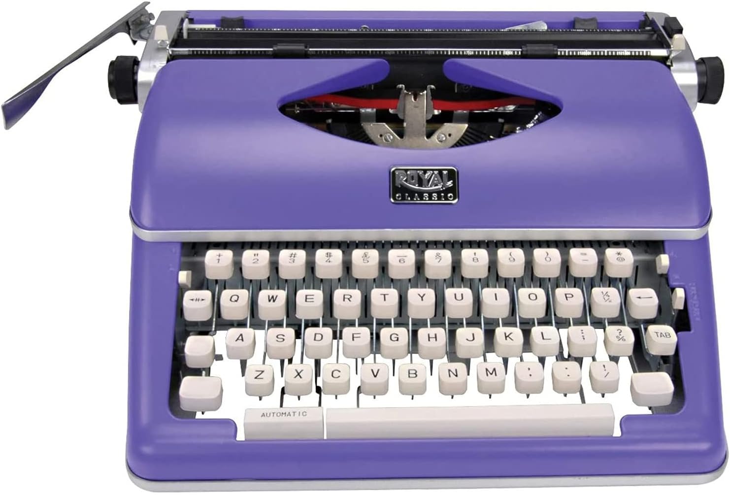 Royal Classic Retro Manual Typewriter (Purple) Bundle with Extra Ribbons (2 Items)