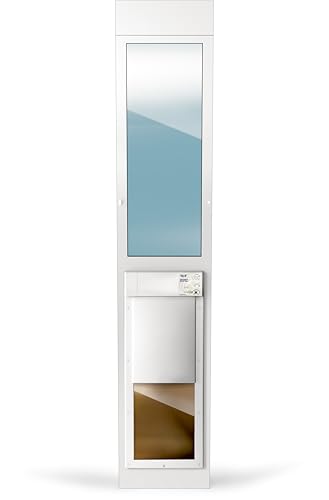 Power Pet Electronic Dog Door - High Tech Pet Electronic Pet Doors - Fully Automatic Sliding e-Glass Electronic Dog Doors - Large Pets up to 100 lbs - Tall 92-3/4 - 96 Patio Doors - PX2-SEGT