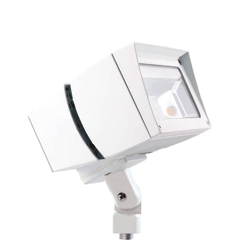 RAB Future Flood 80W LED Neutral Arm 120-277V Dimmable 7X6 White (FFLED80NW/D10)