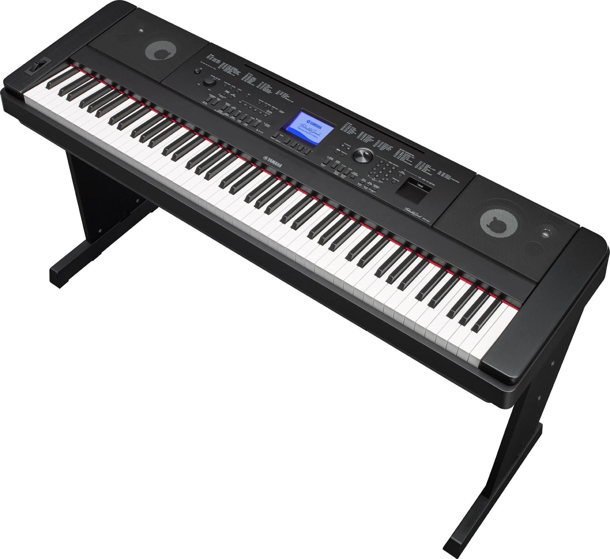 Yamaha DGX660 88-Key Portable Grand Piano Black with Bench
