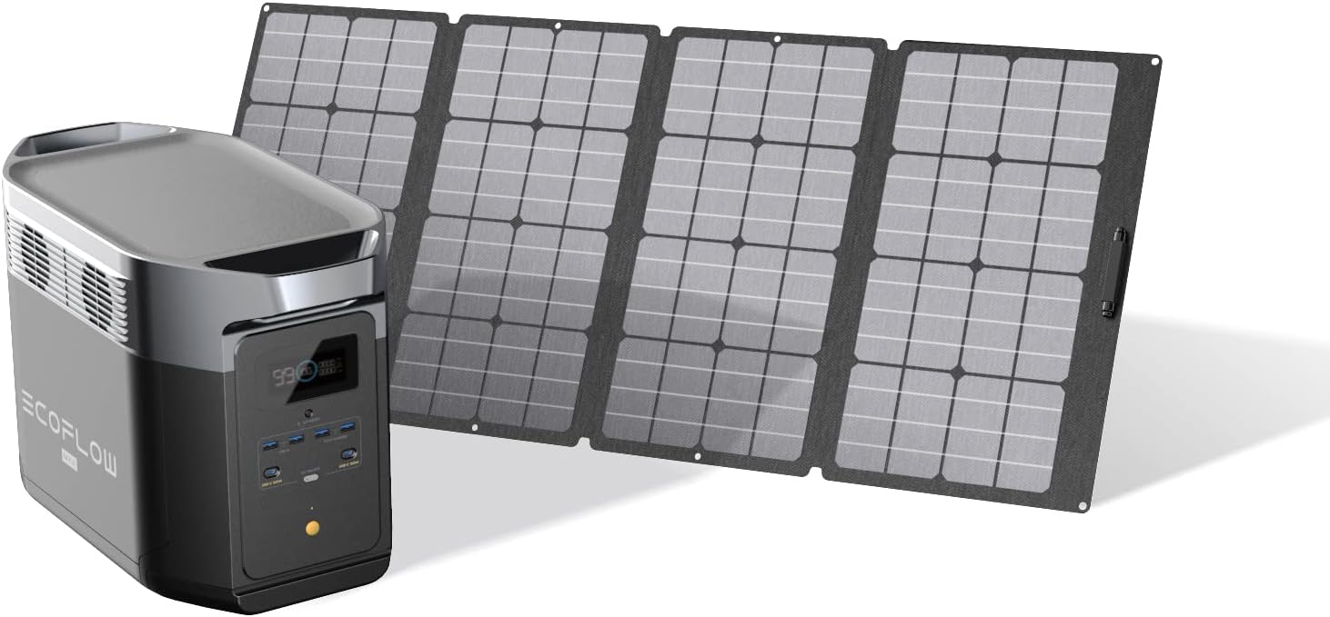 EF ECOFLOW DELTA Max (2000) Portable Power Station, 2016Wh Expandable Capacity with 6 x 2400W AC Outlets, Solar Generator (Solar Panel Not Included) for Home Backup, Emergency, Outdoor Camping