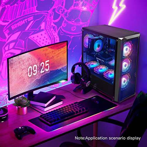 STGAubron Gaming Desktop PC, Radeon RX 560, Intel core i5 up to 3.6GHz, 16G Memory, 512G SSD, 600M WiFi, BT 5.0, RGB Fan x 2, RGB Keyboard & Mouse & Mouse Pad, W10H64
