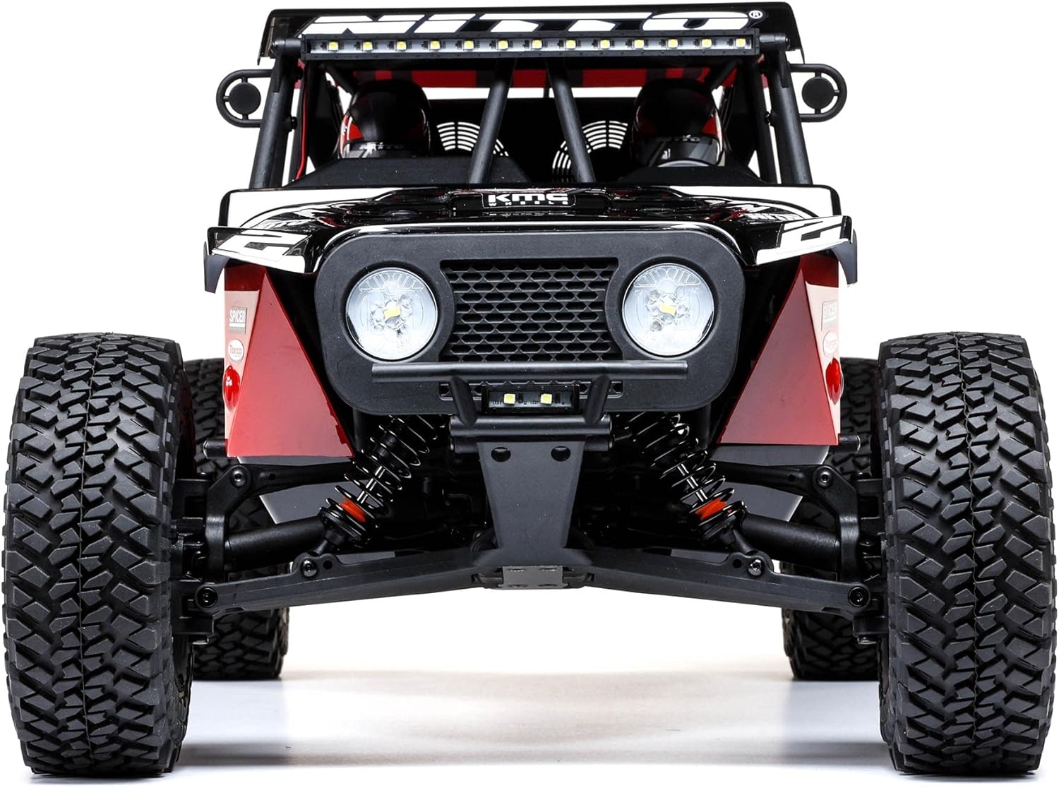 Losi RC Truck 1/10 Hammer Rey U4 4 Wheel Drive Rock Racer Brushless RTR Battery and Charger Not Included with Smart and AVC Red LOS03030T1