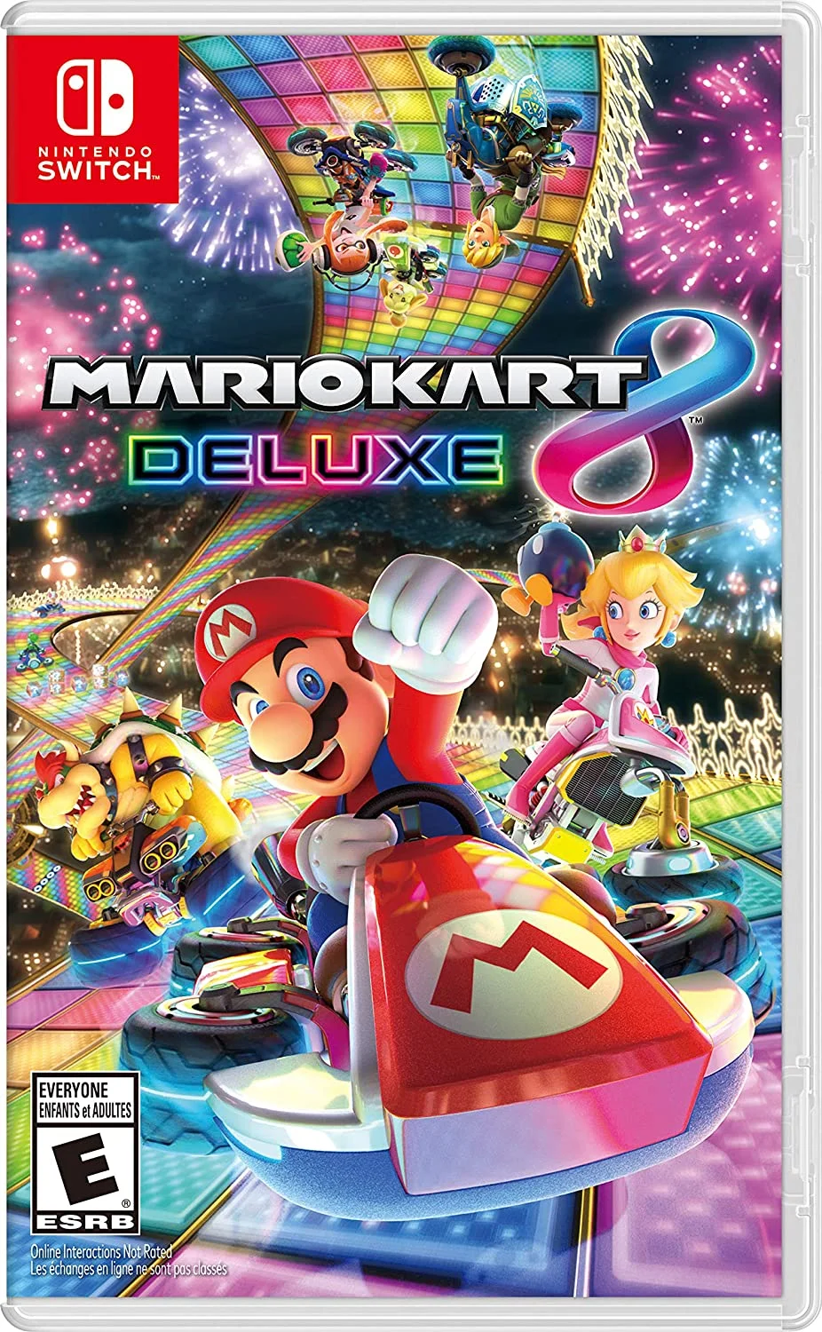 Nintendo Switch Lite Console Coral with Mario Kart 8 Deluxe, Accessory Starter Kit and Screen Cleaning Cloth Bundle - Import with US Plug