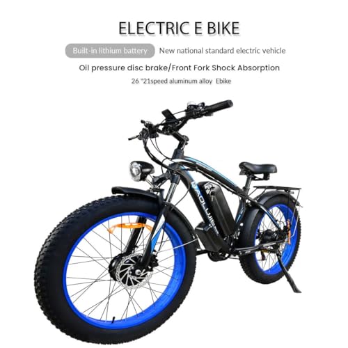 Electric Bike for Adults,Ebike with 1000W+1000W Dual Motor,E Bike with 48V 20AH Battery, 30MPH Commuting Electric Bike, High Brushless Gear Motor,Electric Bicycle for Adults 21 Speed