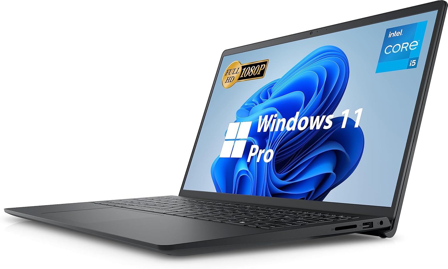 Dell 2024 Inspiron 15 Business Laptop, Free Microsoft Office 2021 with Lifetime License, 15.6" FHD 1920 x 1080, Intel Quad-Core i5-1135G7 2.4 GHz, 32GB DDR4 RAM, 1TB PCIe SSD, Windows 11 Pro, Black