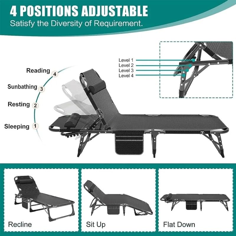 Folding Camping Cots for Adults Heavy Duty Adjustable Cot with Mat Sleeping Bed for Camp Office Use Outdoor Cot