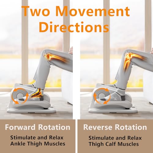 Under Desk Exercise Machine, Electric Leg Exerciser As Seen On TV, 12 Speed Foot Exerciser While Sitting for Seniors, Portable Mini Seated Pedal Exerciser for Home Office