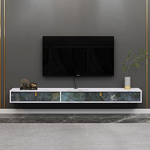 Floating TV Stand Cabinet Wall Mounted Tv Unit Wall Mounted Media Console,Floating Tv Stand Component Shelf,Set-Top Box Shelf,for Living Room Bedroom Apartment