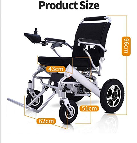 Fold & Travel Lightweight Motorized Electric Power Wheelchair Scooter, Aviation Travel Safe Electric Wheelchair Scooter Heavy Duty Power Wheelchair