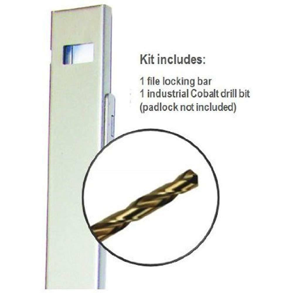 Locking Bar with Drill Bit (FOR 4-Drawer File Cabinets)