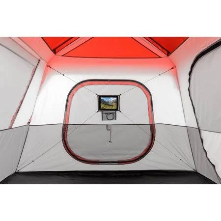 Ozark Trail 8 Person Instant Cabin Tent with LED Lighted Poles and Bluetooth Speaker