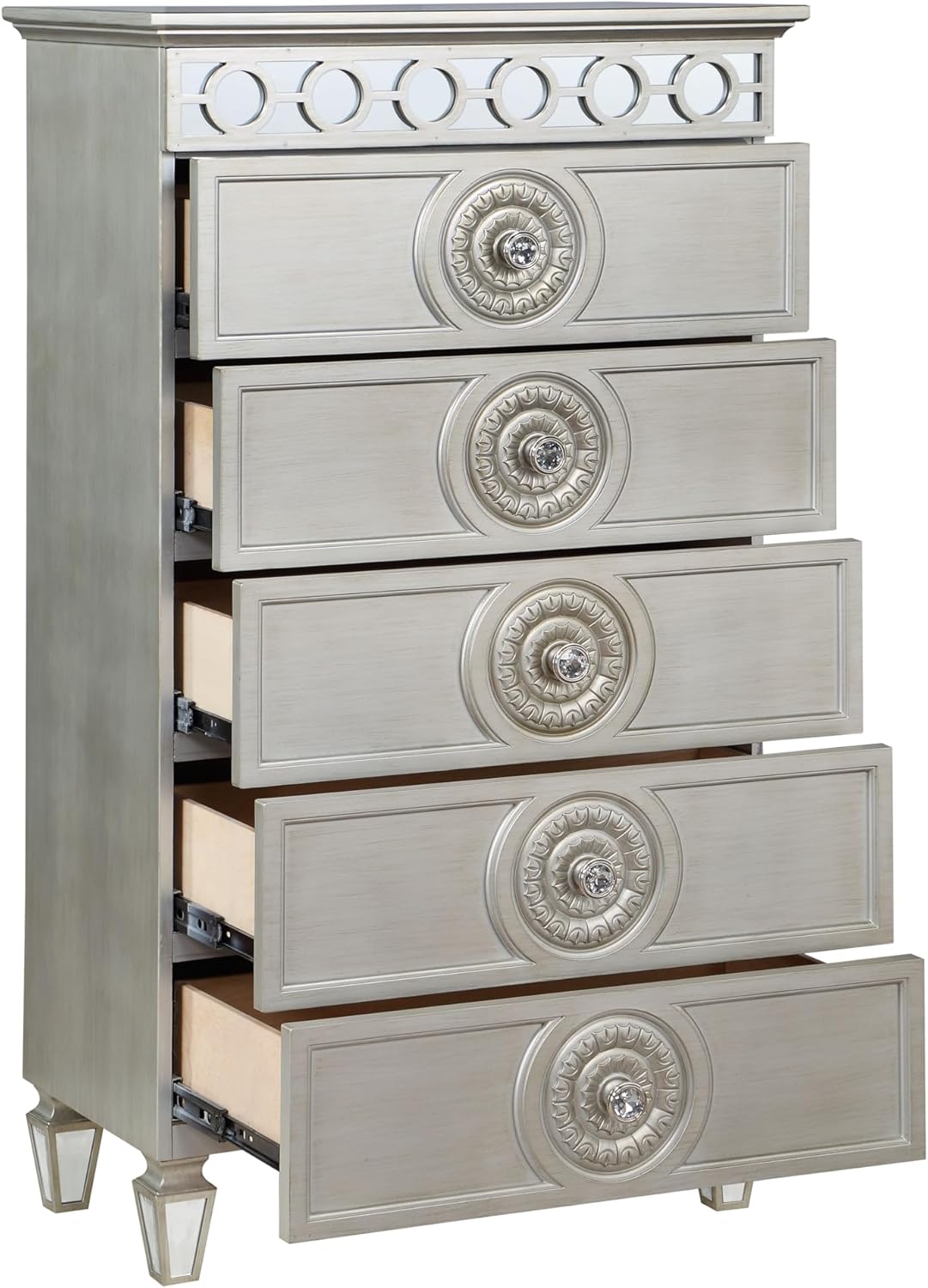 Varian Chest, Silver & Mirrored Finish BD01282