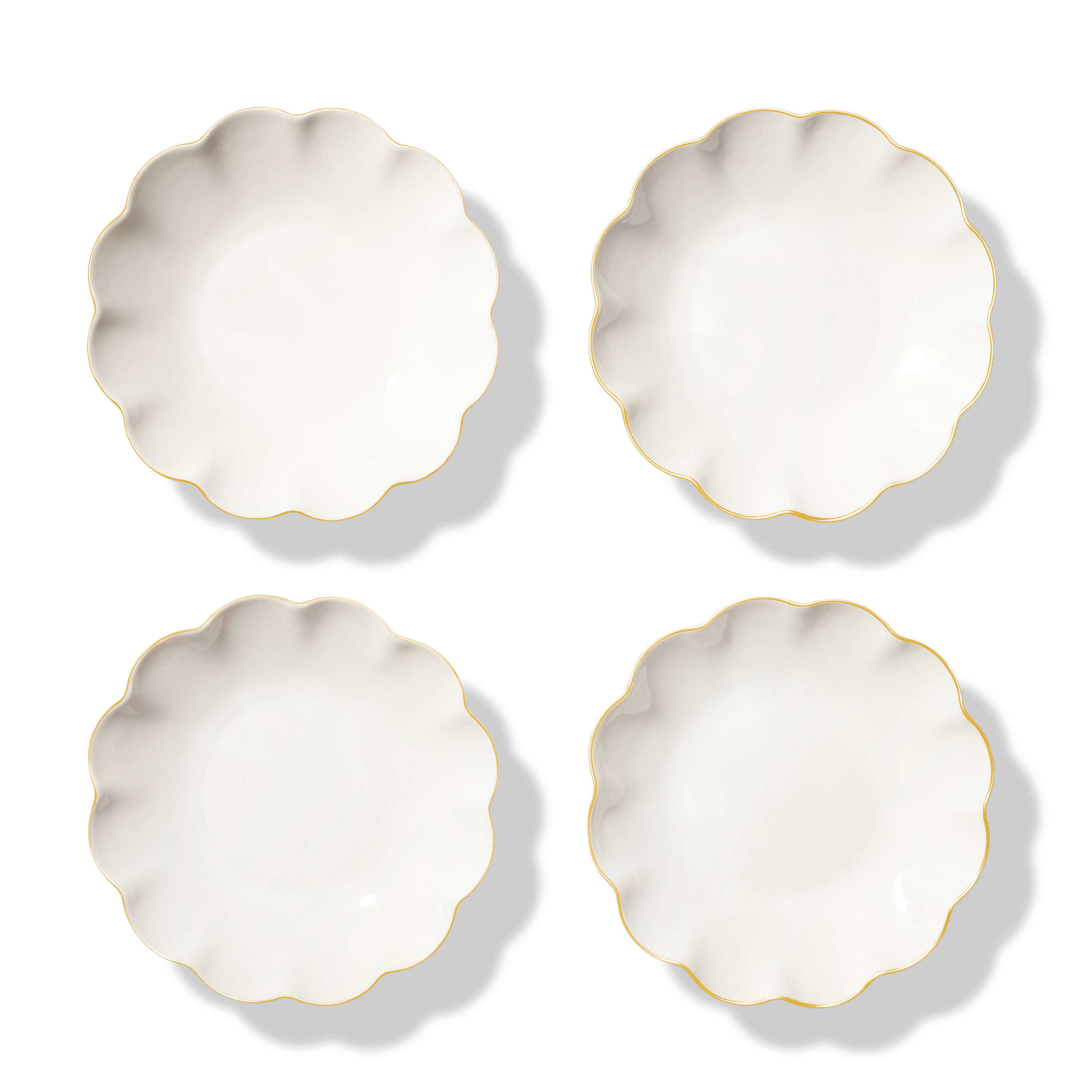 Aerin Scalloped Appetizer Plate, Set of 4