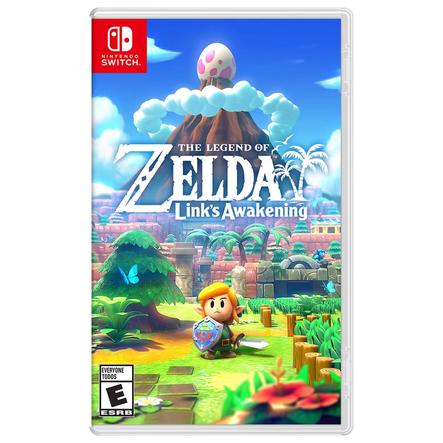 Nintendo Switch Lite (Coral) Bundle with 6Ave Cleaning Cloth and The Legend of Zelda: Links Awakening