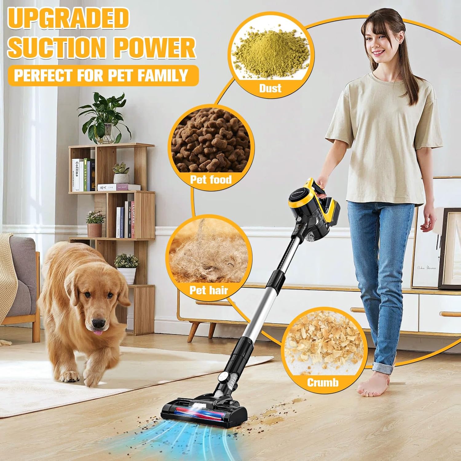 Cordless Vacuum Cleaner for DeWALT 20v/18v Battery (150W Upgraded)