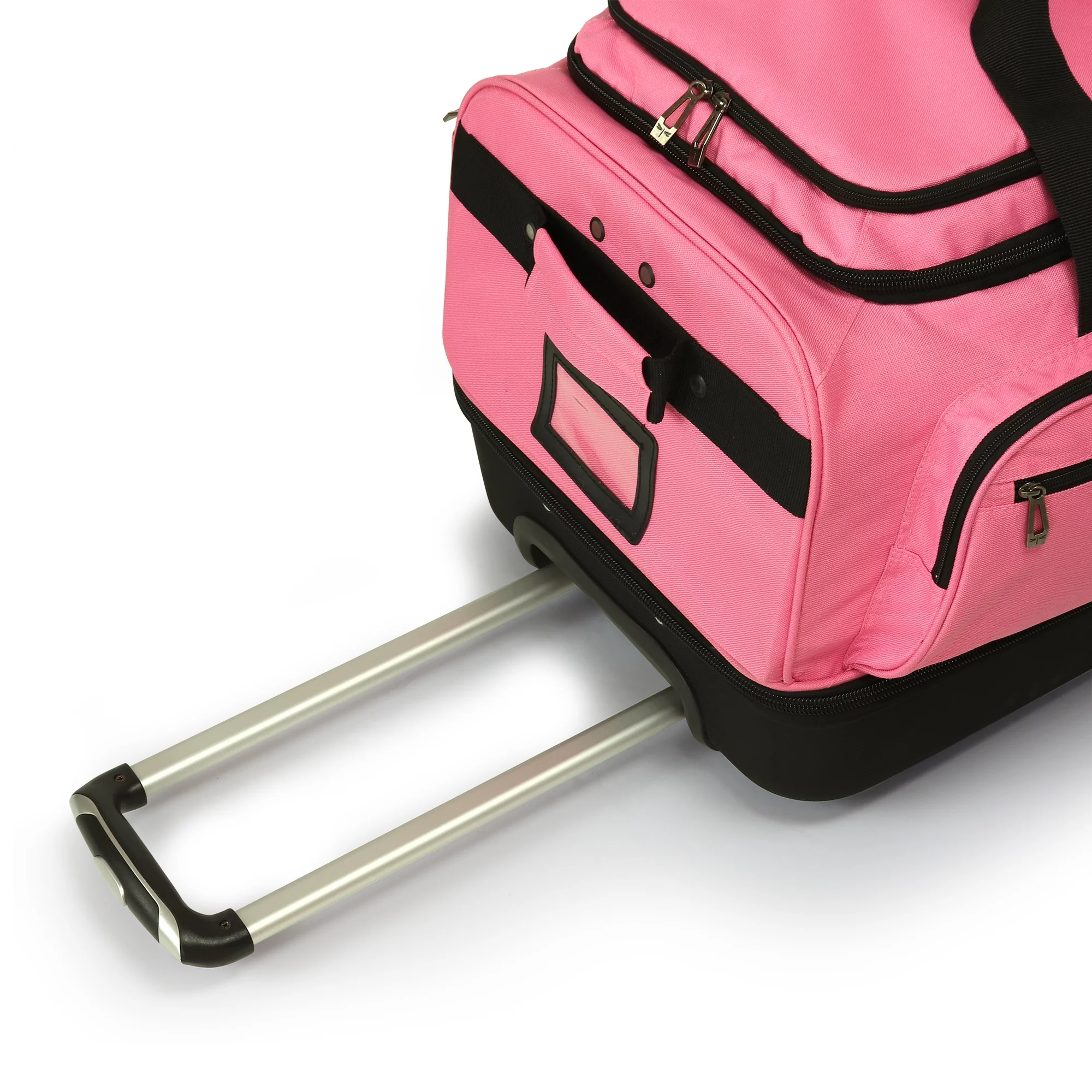 Travolution® – Newly Designed Garment Rack 28 inch Duffel with Wheels, Collapsible Lightweight Drop-Bottom Travel Luggage, Dance Costume Dream Duffel, Pink/Black