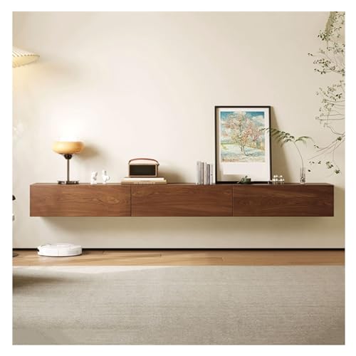 Floating TV Stand Wall Mounted Wall Mounted TV Cabinet Floating TV Shelf Stand, Modern Space-Saving Wood Media Entertainment TV Console Cabinet with Down Flip Door Floating TV Shelf (Color : Nature,