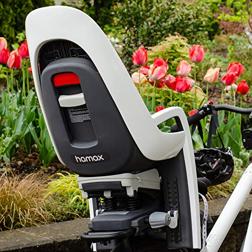 Hamax Caress Rear Child Bike Seat - Rack Mount, Ultra-Shock Absorbing, Adjustable to Fit Kids (Baby Through Toddler) 9 mo - 48.5 lb.