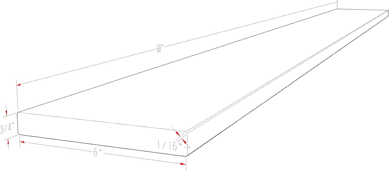 Carrara Marble Threshold (Marble Saddle) - Polished - (6 x 48)