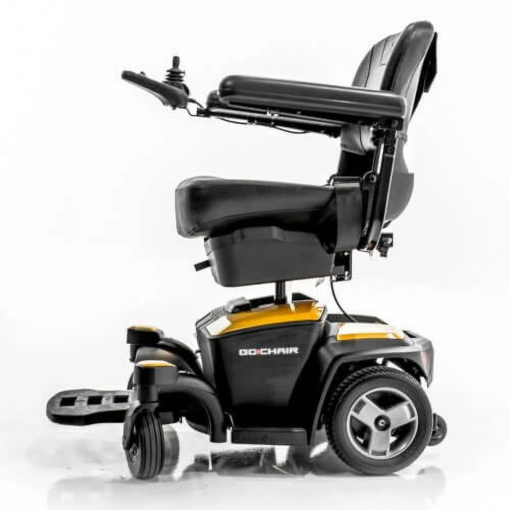 New GO CHAIR Pride Mobility Travel Electric Powerchair + 18AH batteries upgrade (Citrine Yellow)