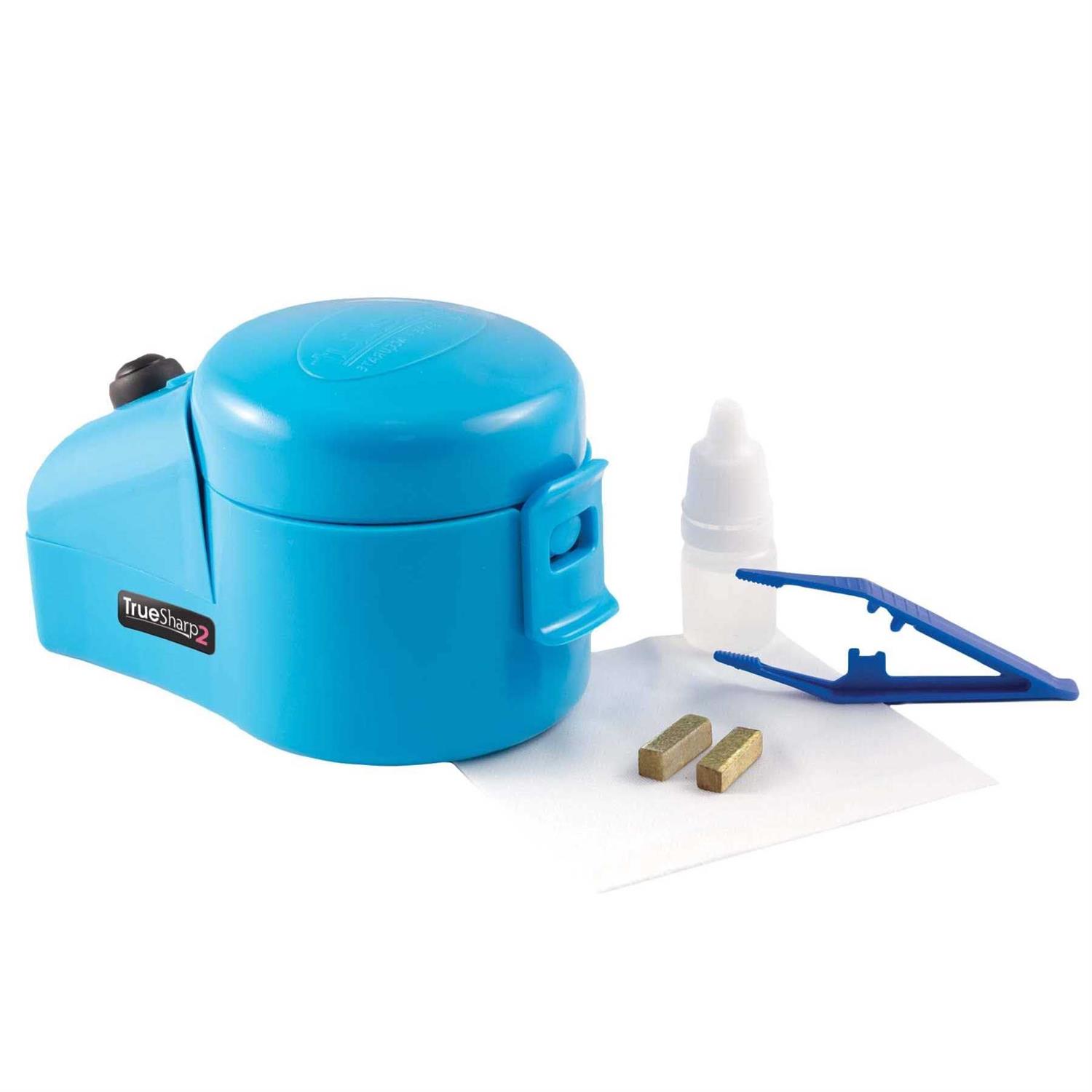 TrueCut TrueSharp 2 Power Sharpener, Fast and Easy to Use Rotary Cutter Blade Sharpener, Sharpen 28mm, 45mm and 60 mm Blades