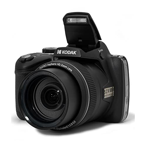 Kodak PIXPRO Astro Zoom AZ528-BK 16 MP Digital Camera with 52x Optical Zoom 24mm Wide Angle Lens 6 fps Burst Shooting 1080P Full HD Video Wi-Fi Connectivity and a 3" LCD Screen (Black)