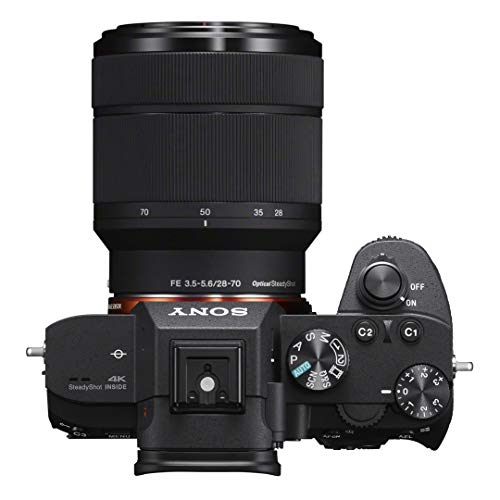 Sony a7III Full Frame Mirrorless Camera with FE 28-70mm F3.5-5.6 OSS Lens Kit ILCE-7M3K/B Bundle with Telephoto and Wide-Angle Lens Set, 2X 64GB Memory Cards, Deco Gear Bag and Accessories (26 Items)