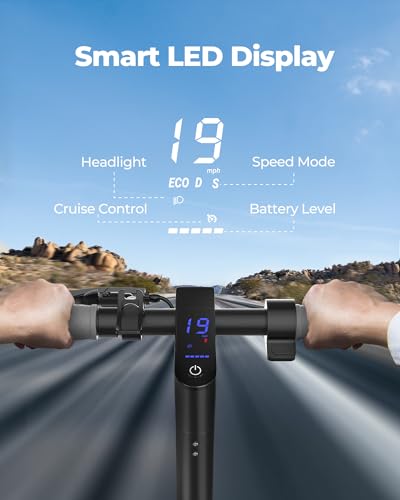 VOLPAM Electric Scooter, 350W/500W, 8.5/10 Tires, 12/21/28 Miles Range, 16/19/22Mph, Folding E-Scooter with Dual Braking