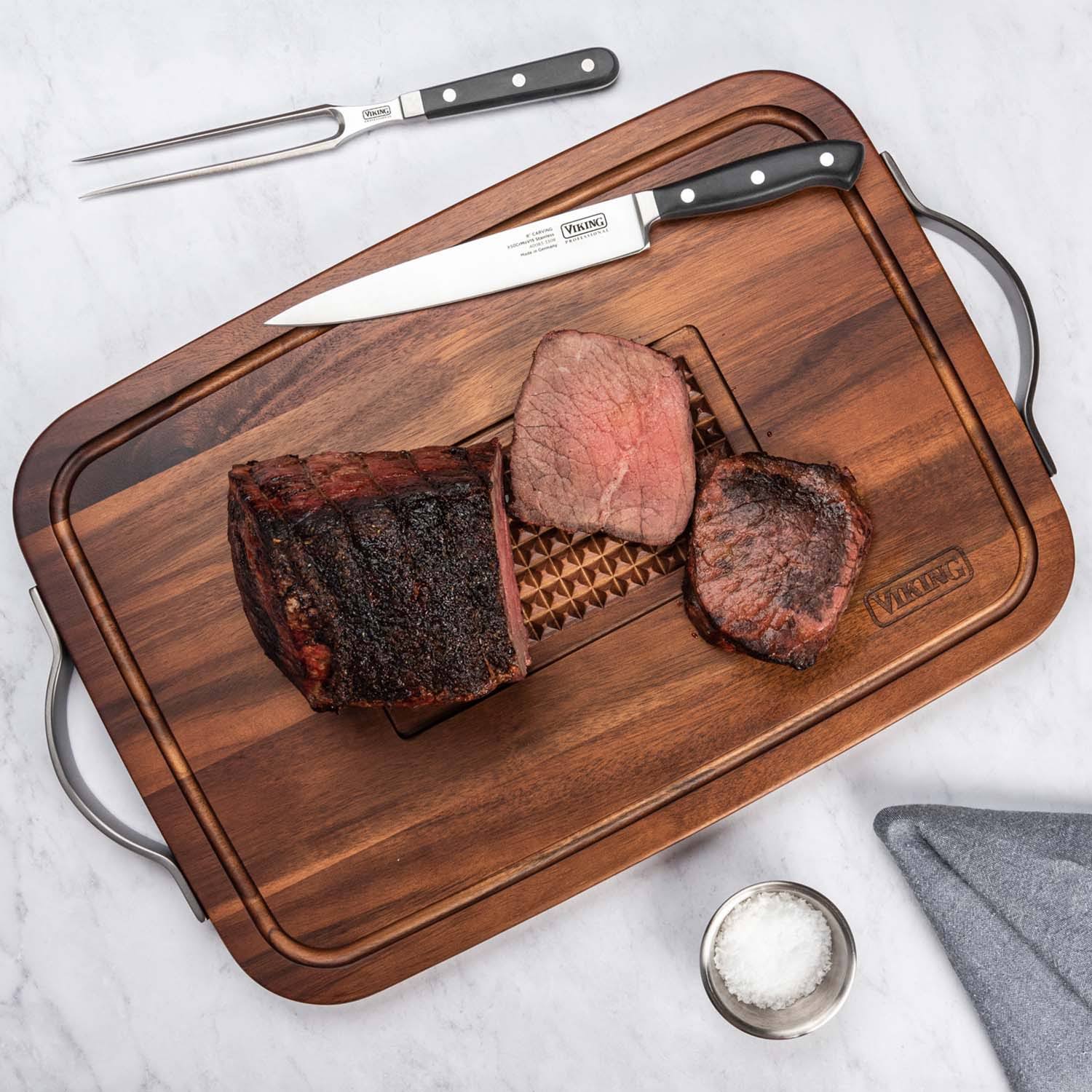 Viking Acacia Carving Board with Juice Well
