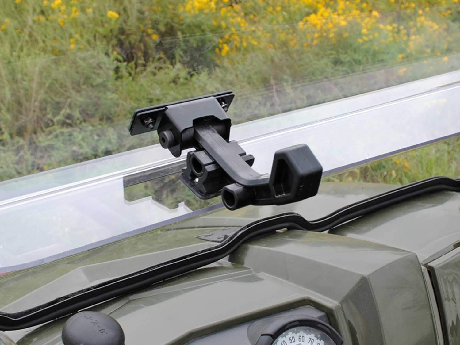 SuperATV Scratch Resistant Flip Windshield for 2016+ Polaris Ranger 570 Full-Size / Crew | 1/4" Thick Polycarbonate that is 250x Stronger than Glass and 25x Stronger than Acrylic | USA Made!