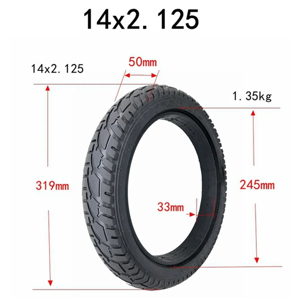 14 Inch Electric Scooter Tyre 14x2.125(57-254) Solid Tire Puncture-proof