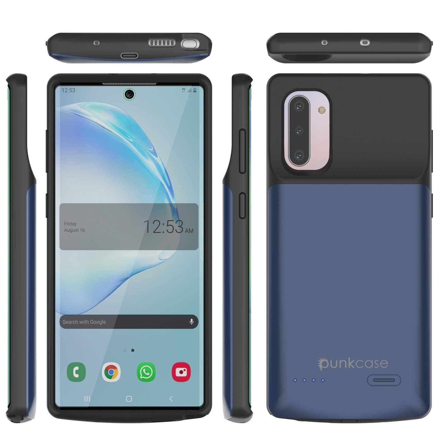 Punkcase PunkJuice Galaxy Note 10 Battery Case, 5200mAh Fast Charging Extended Power Bank w/Screen Protector | IntelSwitch | Sli