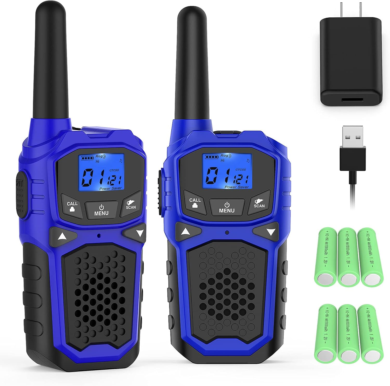 Walkie Talkies for Adults Rechargeable,Long Range Two Way Radios 22 Channels VOX NOAA Weather Alert Family Walkie-Talkie for Outdoor Adventures, Camping, Hiking, Hunting