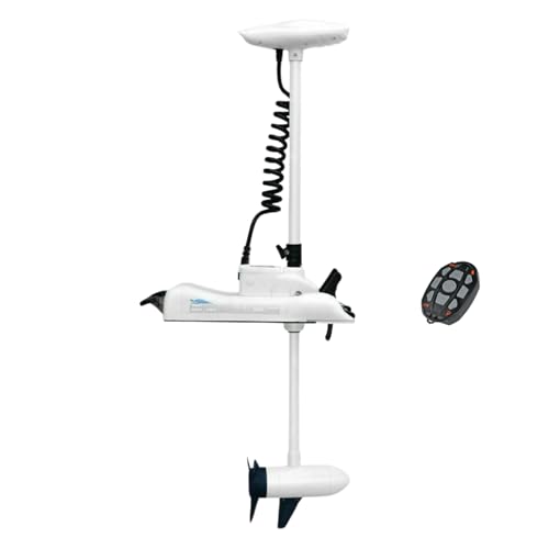 HASWING Electric Trolling Motor – Cayman 12V 55LB 48 Inch Shaft Bow Mount Boat Fishing Saltwater Freshwater with Remote Control 50700-120B
