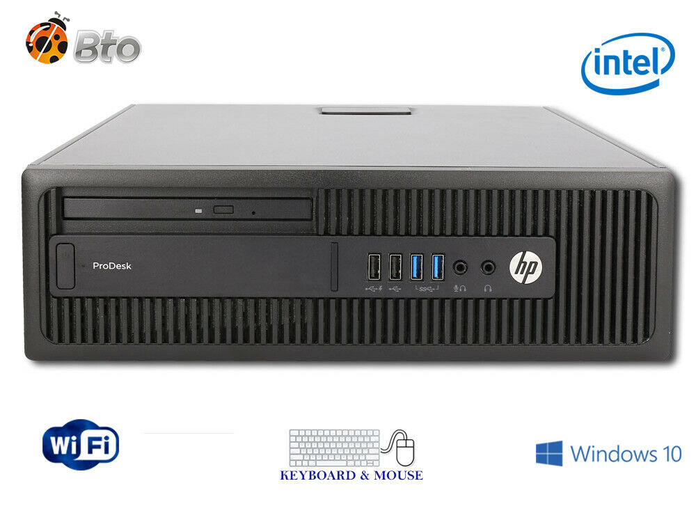 HP 600 G2 Desktop Computer Intel Pentium G4400 3.3GHz CPU 8GB Ram, 240GB SSD, 1TB HDD, New 20" LCD, Keyboard & Mouse, WiFi, DVD, Win10 Pro PC (Renewed)