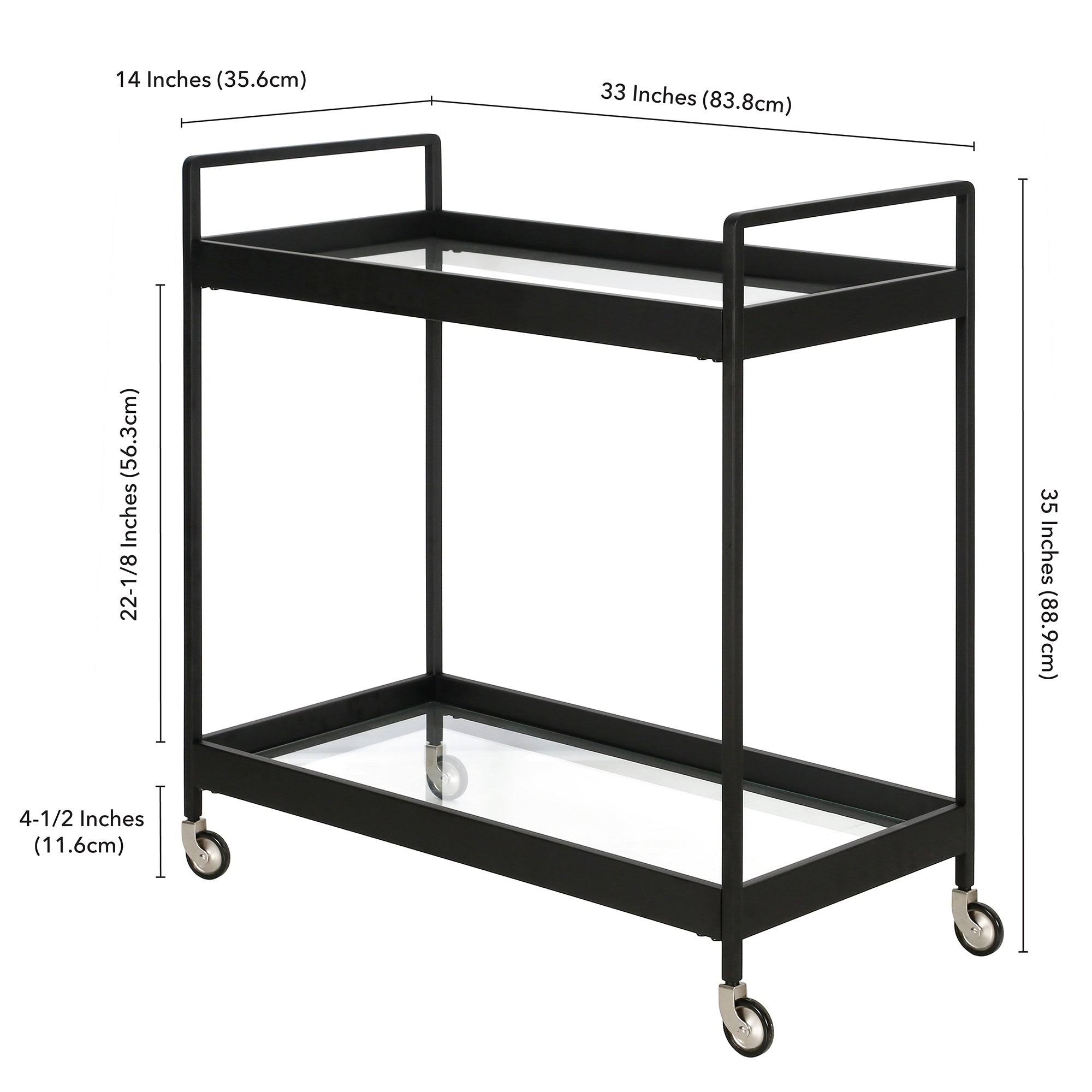 Cooper Bar Cart - Brass