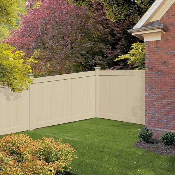 Veranda Linden H x 8 ft. W White Vinyl Privacy Fence Panel Kit