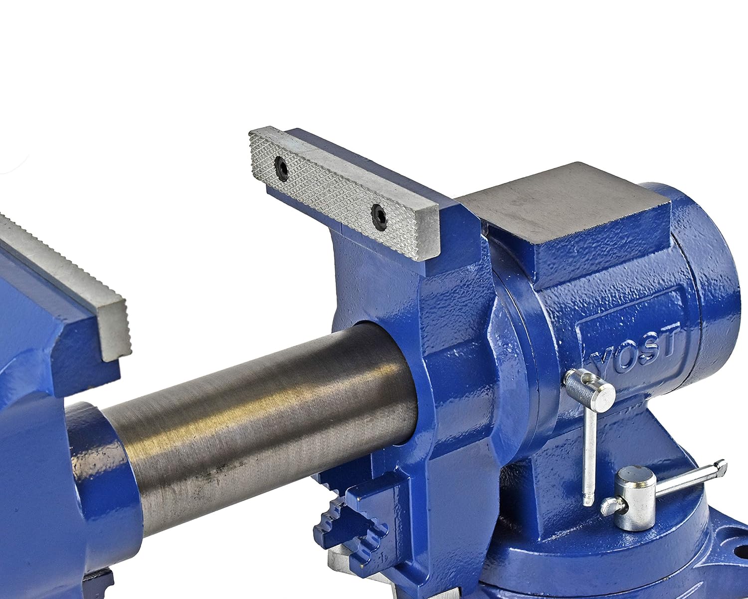 Yost Vises 5" Heavy-Duty Bench Vise, Double Swivel Rotating Vise: Head Rotates 360&deg; Vertically, Body Rotates 360&deg; Horizontally In The Locking Swivel Base, (Model 750-E; 1-Pack)