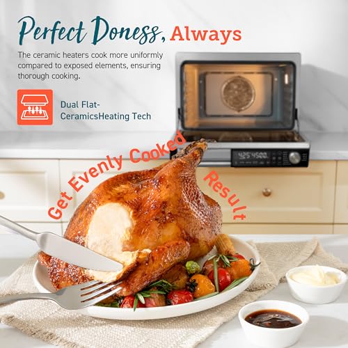 COSORI 13-in-1 26-Quart Ceramic Air Fryer Toaster Oven Combo+ COSORI Splatter Guard, Keep Your Oven Clean from Oil & Smoke
